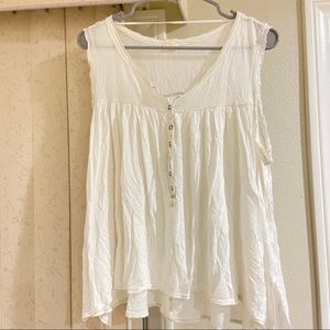 WE THE FREE cream flowy tank